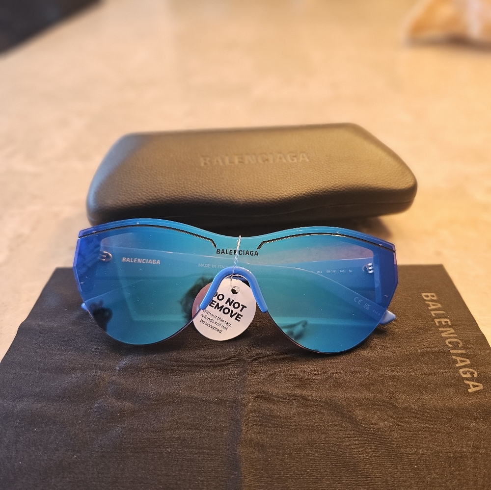 Balenciaga Blue Reflective sunglasses